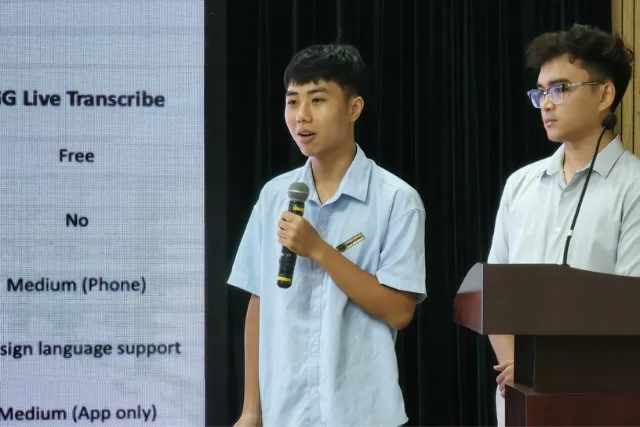 Nền Tảng AI Giúp Người Khiếm Thính Giao Tiếp Dễ Dàng Hơn Ngô Duy Đông (thành viên nhóm phát triển) chia sẻ về nền tảng hỗ trợ giao tiếp cho người khiếm thính.