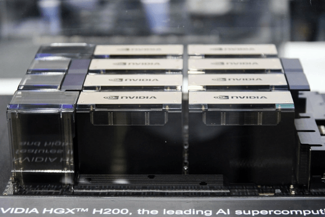 Chip H200 của Nvidia tại triển lãm Computex ở Đài Loan tháng 6/2024.